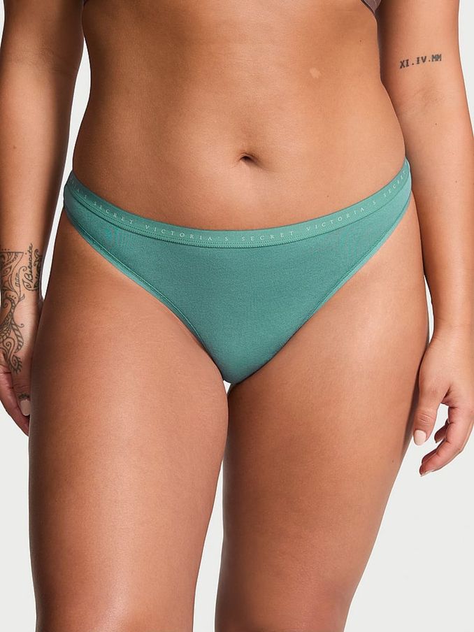 French Sage Blue Thong Knickers (E71645) | €10.50