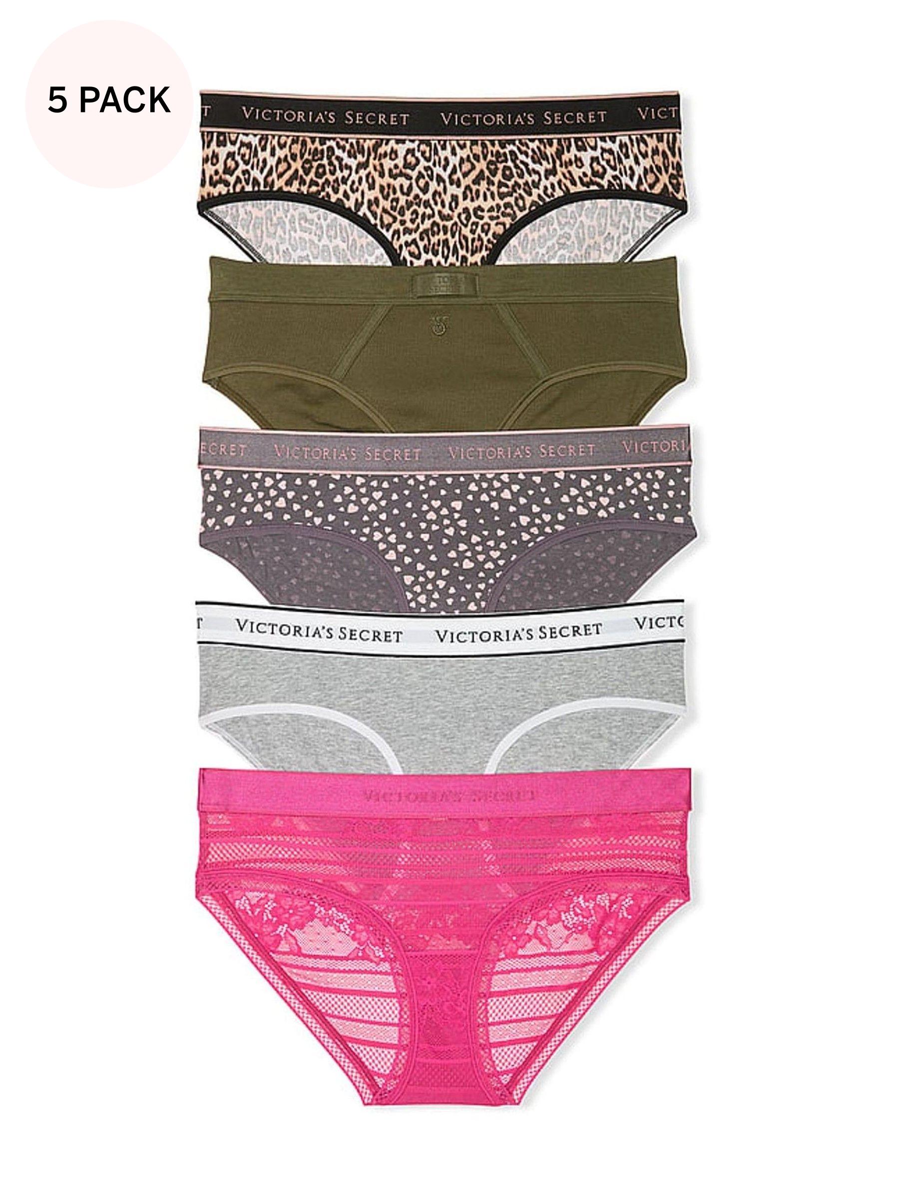 Brown/Green/Grey/Pink Hipster Logo 5 Pack Knickers (E71990) | €31