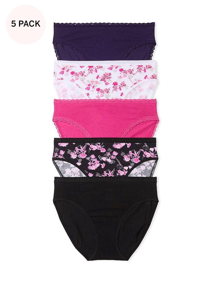 PurpleWhitePinkBlack Brief 5 Pack Knickers (E71997) | €31