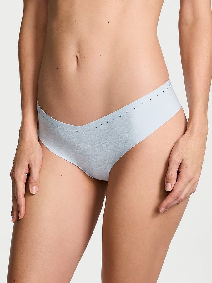 Light Blue Thong Shine Trim Knickers (E72024) | €10.50
