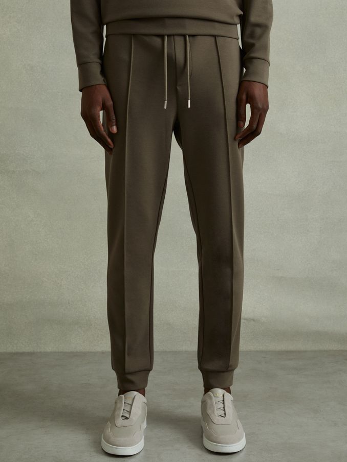 Drawstring Jersey Joggers in Sage Green (E73461) | US$80