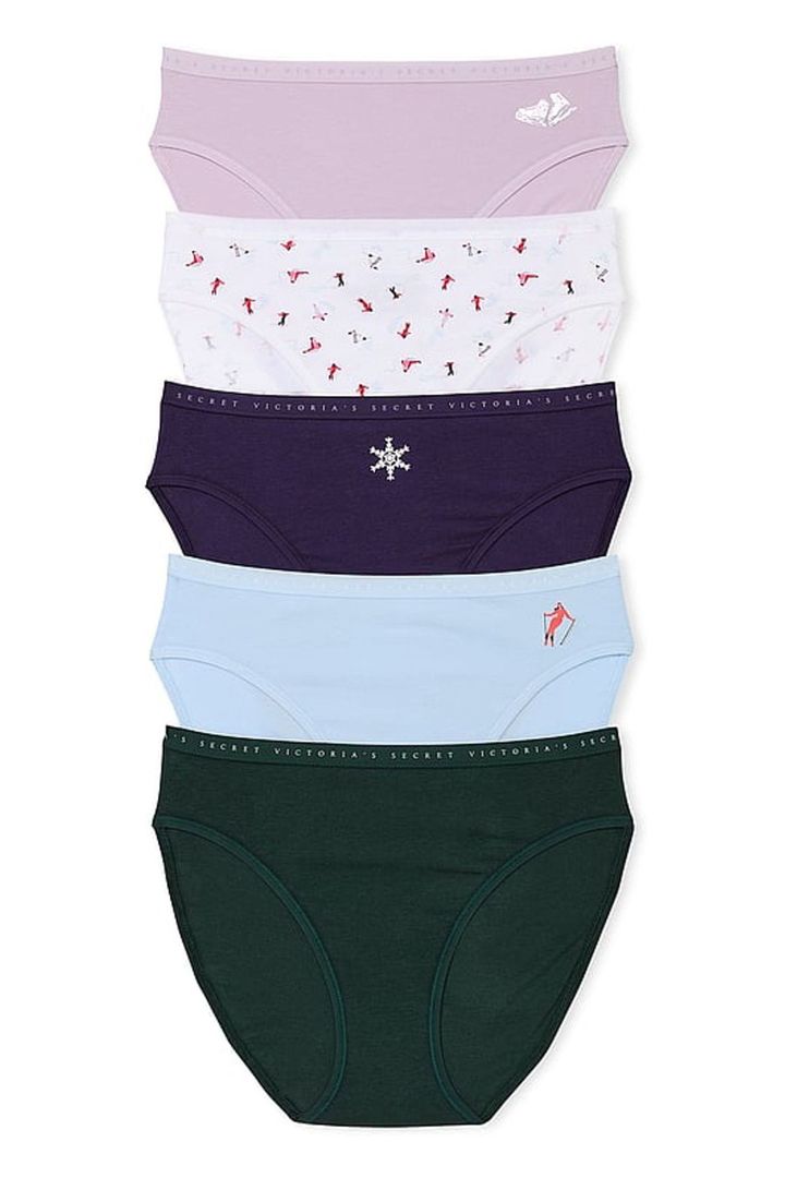 Purple/White/Blue/Green Brief Logo 5 Pack Knickers (E73877) | €31
