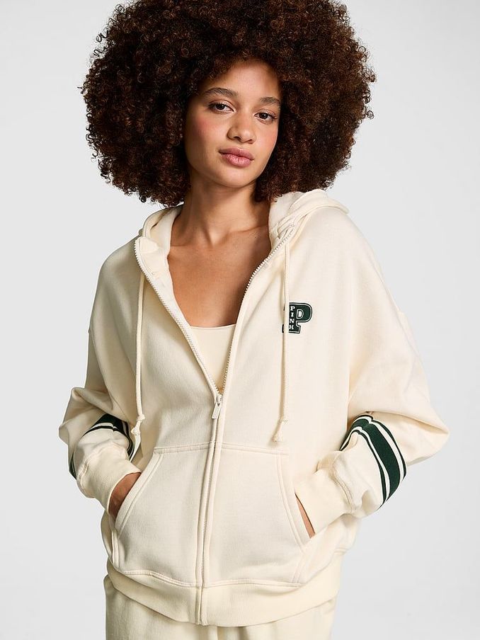 White Shell Zip Up Hoodie (E75451) | €52