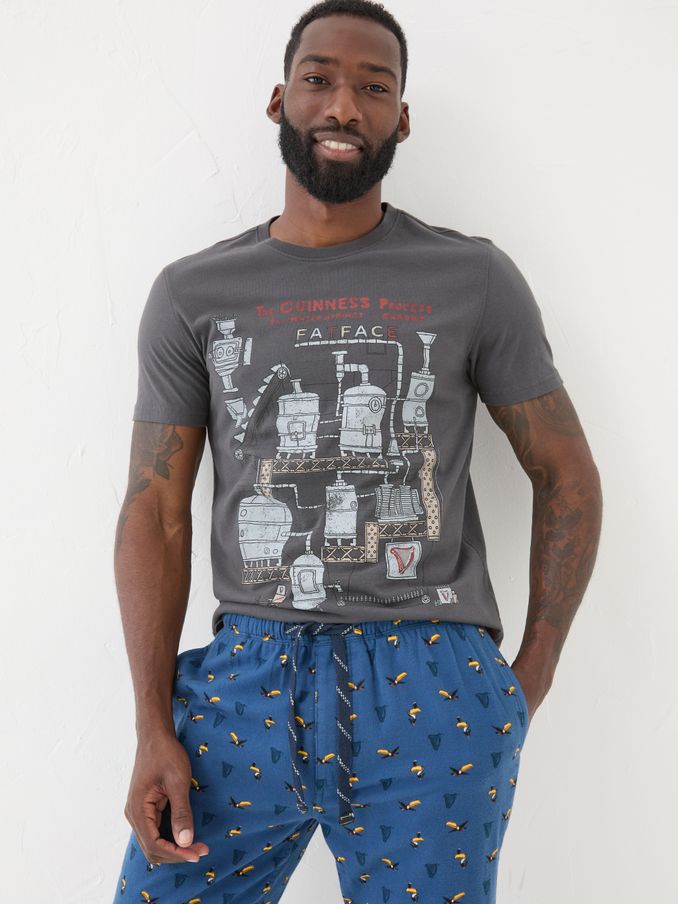 Washed Black Guinness Process 100% Cotton T-Shirt (E76715) | €19