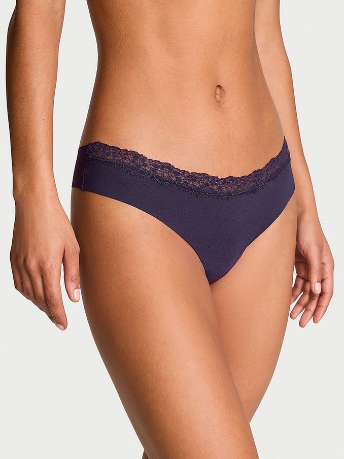 Stained Glass Purple Lace Waist Thong Knickers (E77128) | €10.50