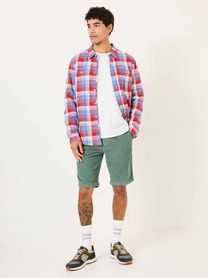 Upney Red Long Sleeve Check Shirt (E79187) | $76