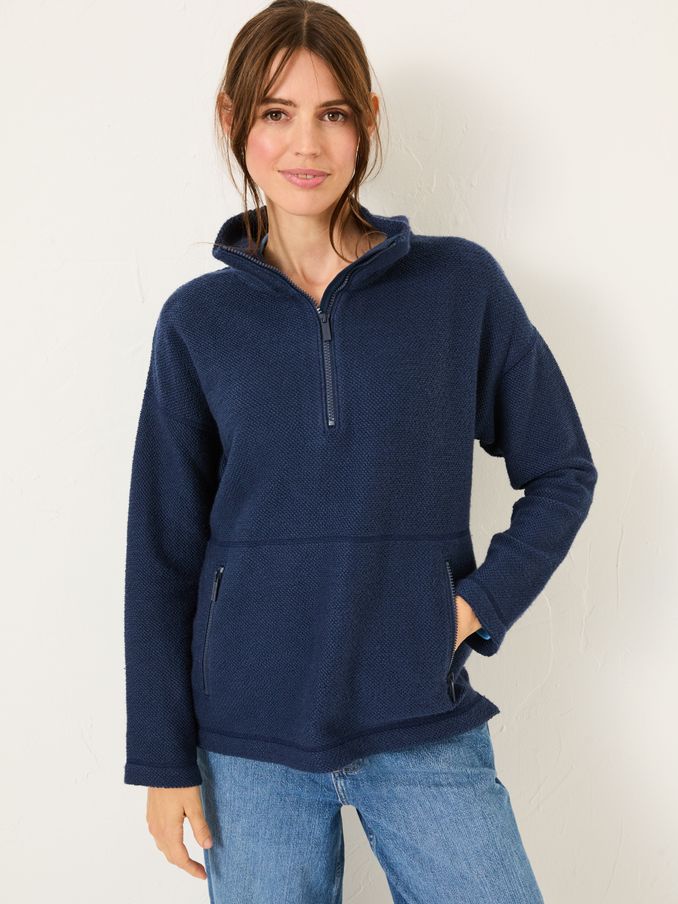 Navy Thea Half Neck Sweatshirt (E79229) | €72.50