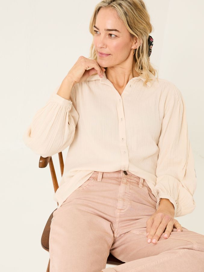 Ebby Rose Pink 100% Cotton Blouse (E79970) | $76