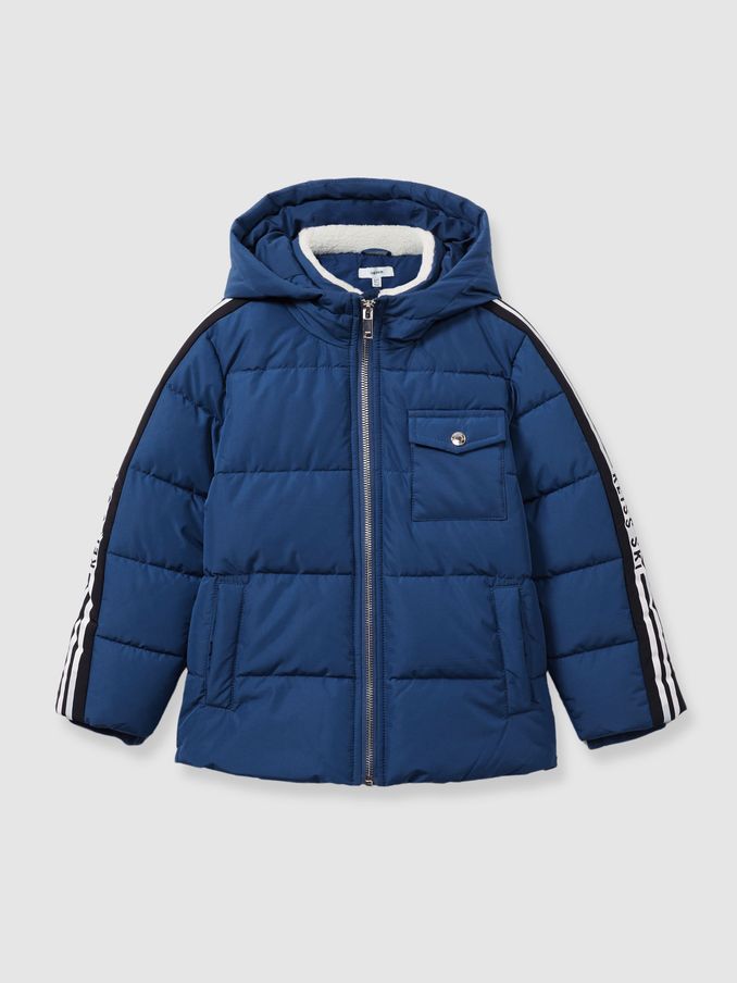 13-14 yrs Fleece-Collar Quilted-Shell Jacket in Airforce Blue (E80204) | US$48