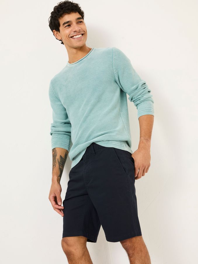 Mawes Navy Chino Shorts (E80234) | $68