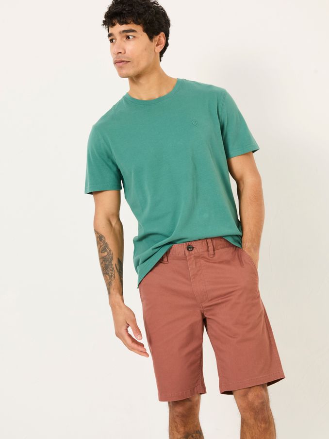 Mawes Rust Brown Chino Shorts (E80236) | $76