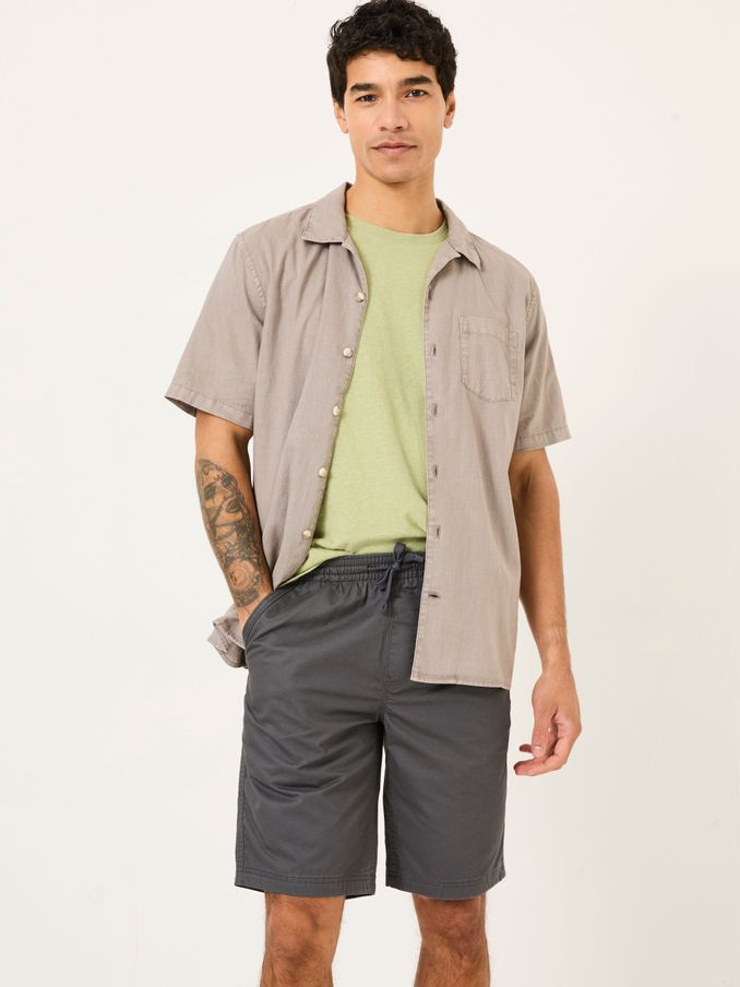 Seaton Dark Grey Pull On Shorts (E80247) | $60
