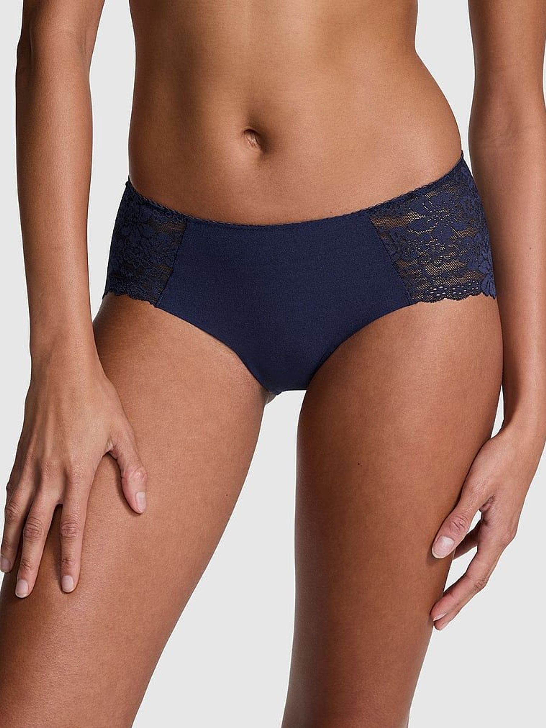 Midnight Navy Blue Lace Hipster Knickers (E80903) | €10.50