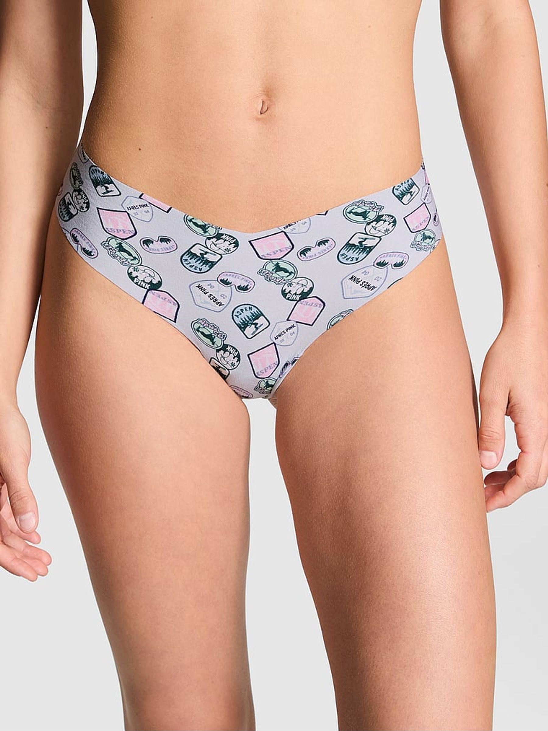 Hydrangea Blue Sticker Print Thong Knickers (E80920) | €10.50