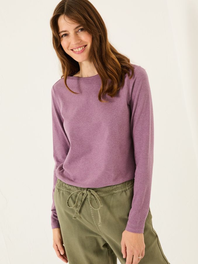 Bree Dusky Purple Long Sleeve T-Shirt (E80966) | $46