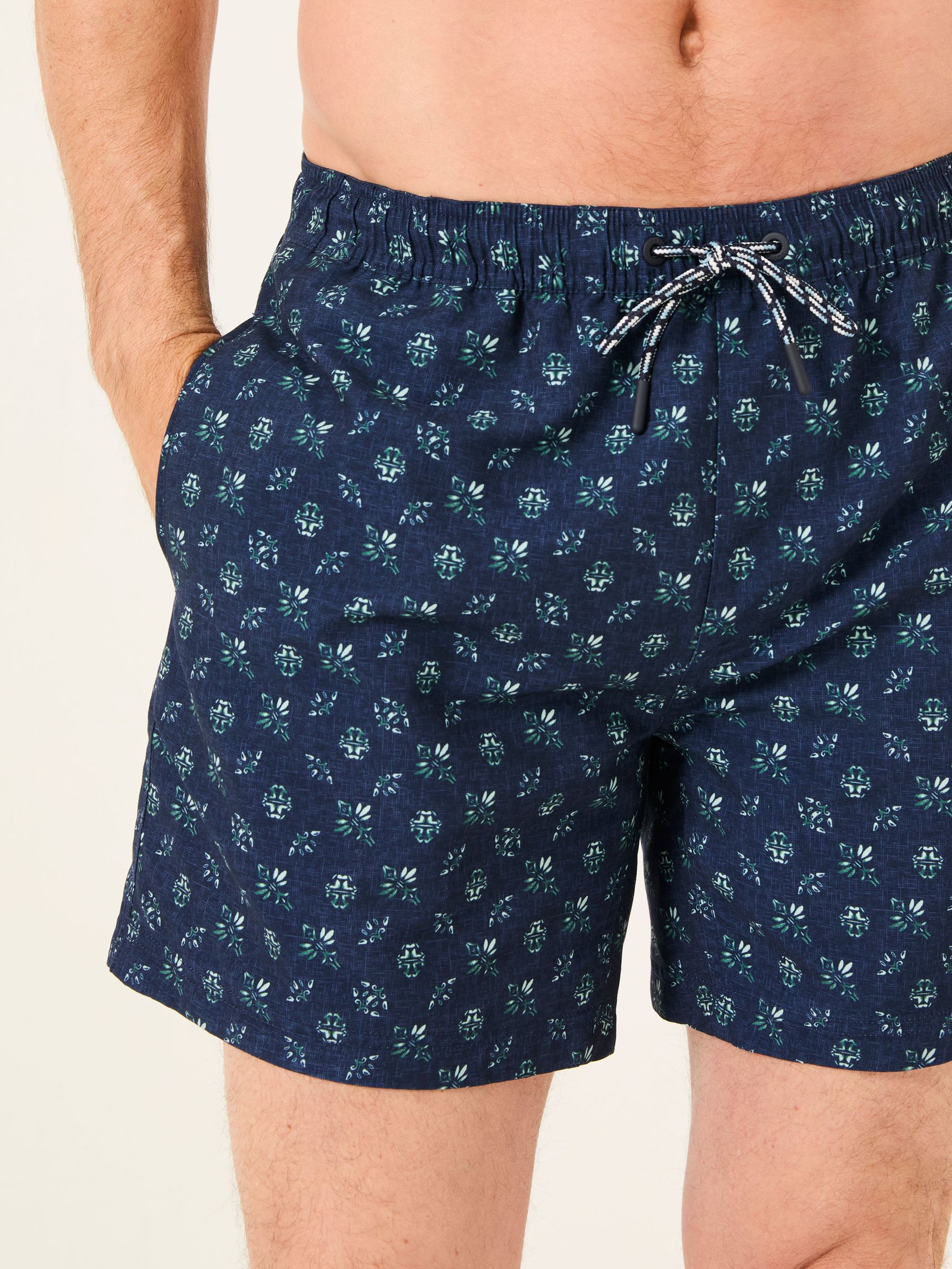 Trevose Blue Geo Swim Shorts (E80972) | $54