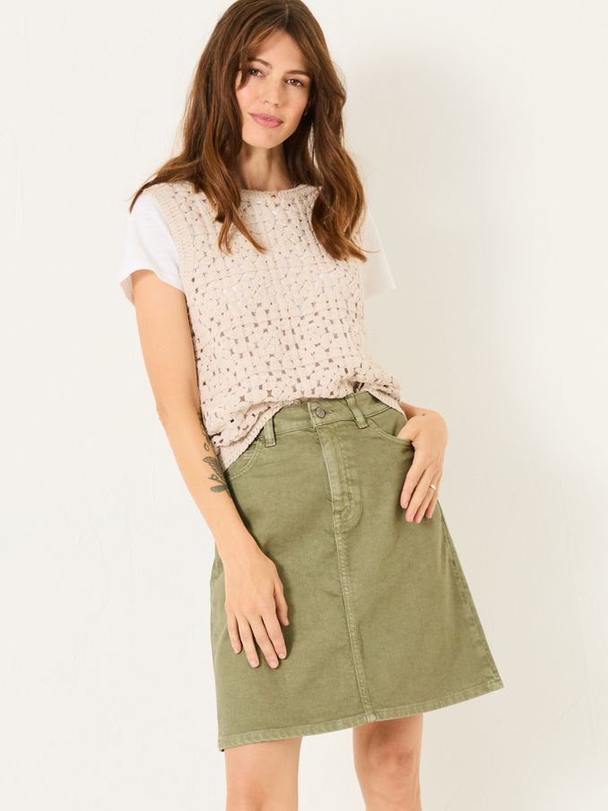 Olive Green Hattie Skirt (E80997) | $85