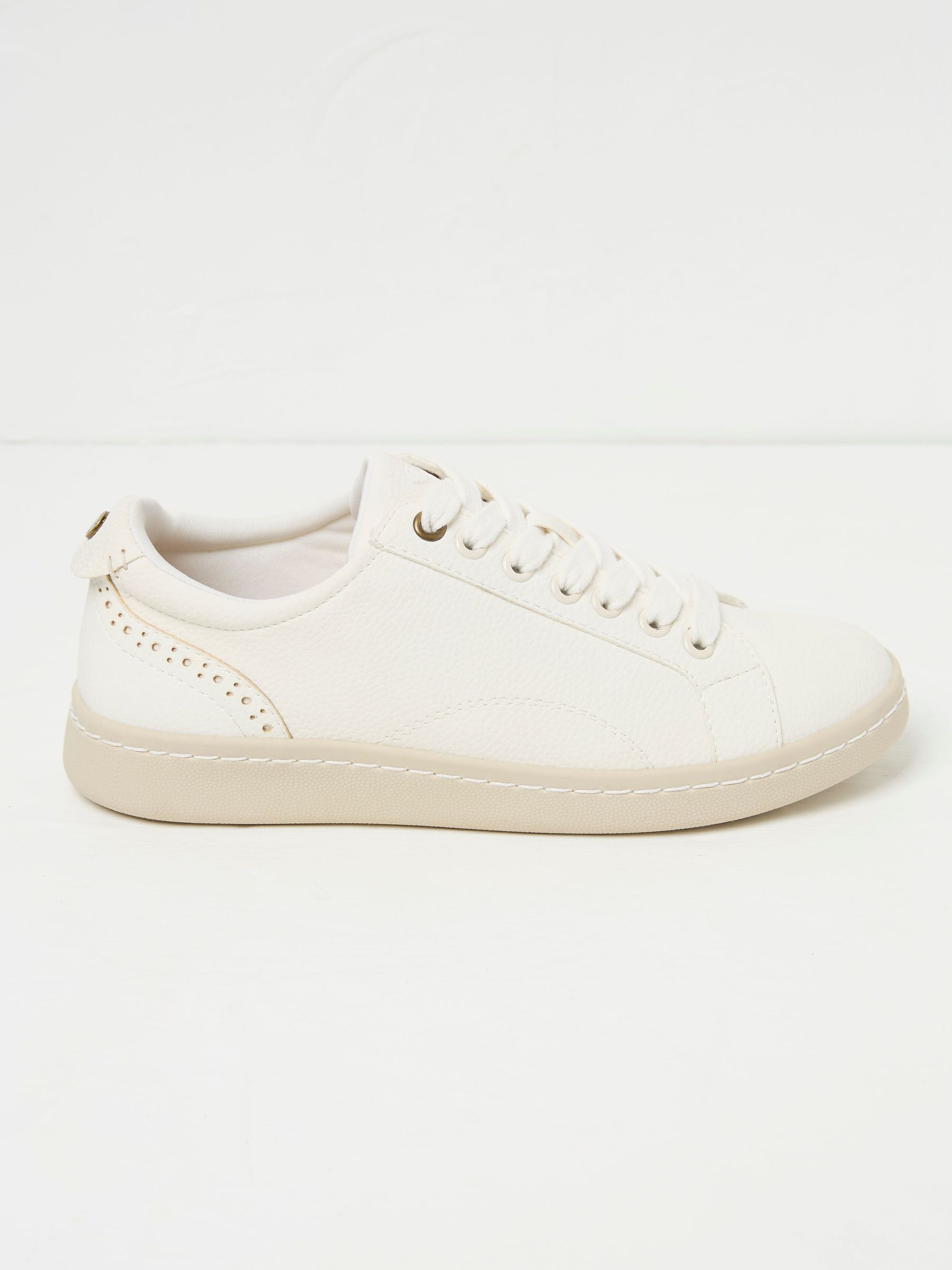 White Nora Lace Up Trainer (E81205) | $76