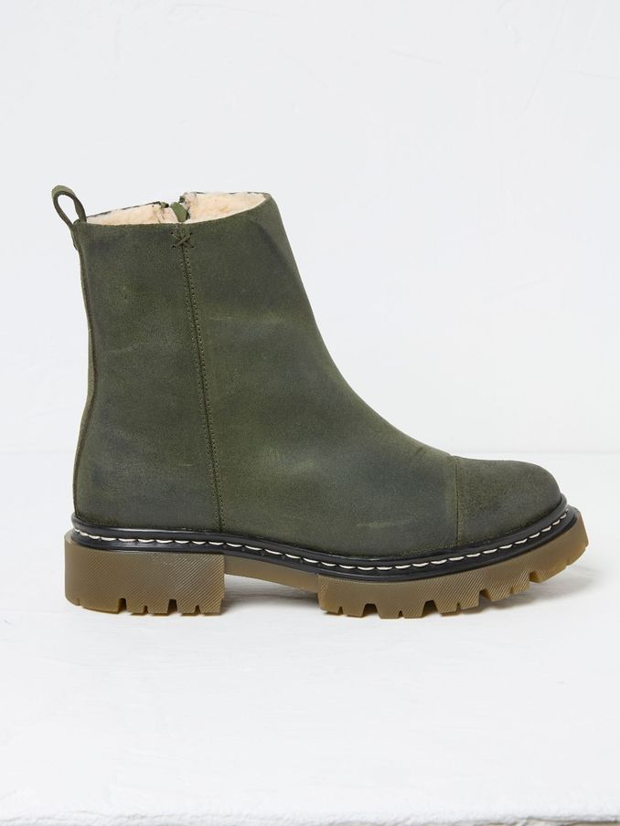 Winslie Khaki Green Chunky Boots (E81232) | €64