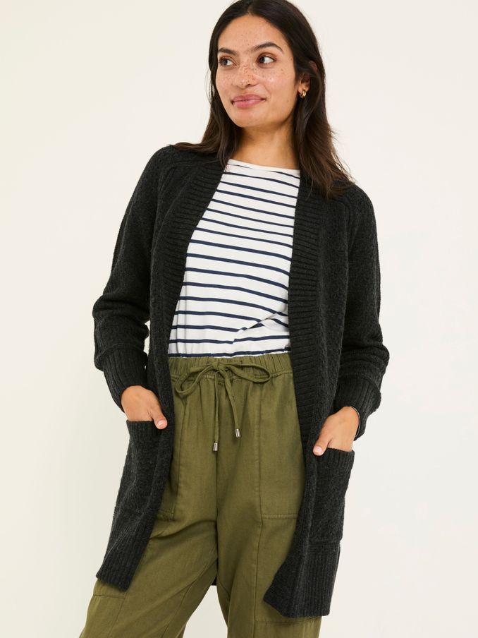 Black Hannah Textured Knitted Cardigan (E81295) | €46