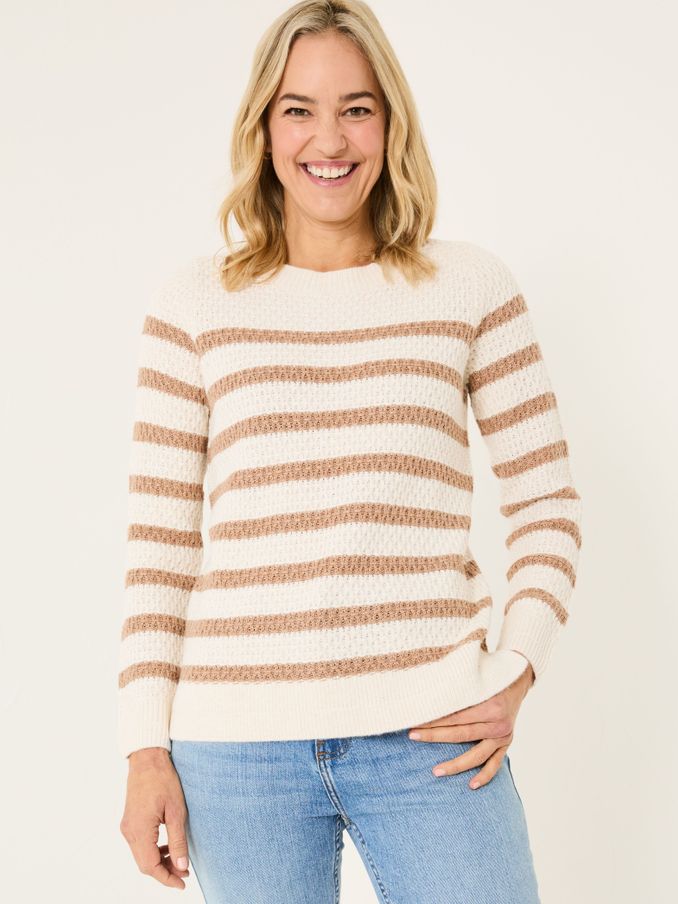 Ella Ivory Stripe Knitted Jumper (E82285) | €65