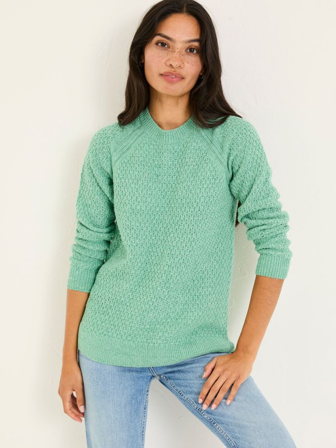 Ella Mint Green Textured Jumper (E82288) | €65