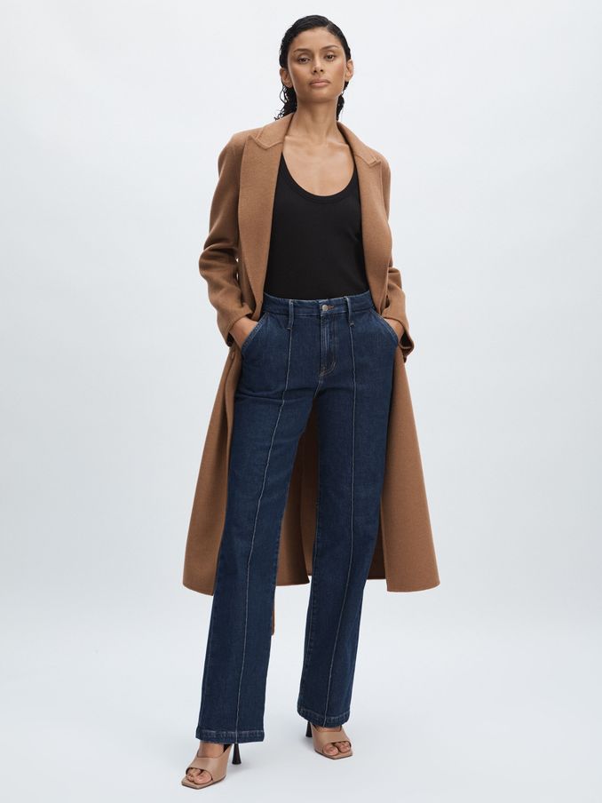 Good American Straight-Leg Trouser Jeans in Indigo Blue (E82387) | CHF 127