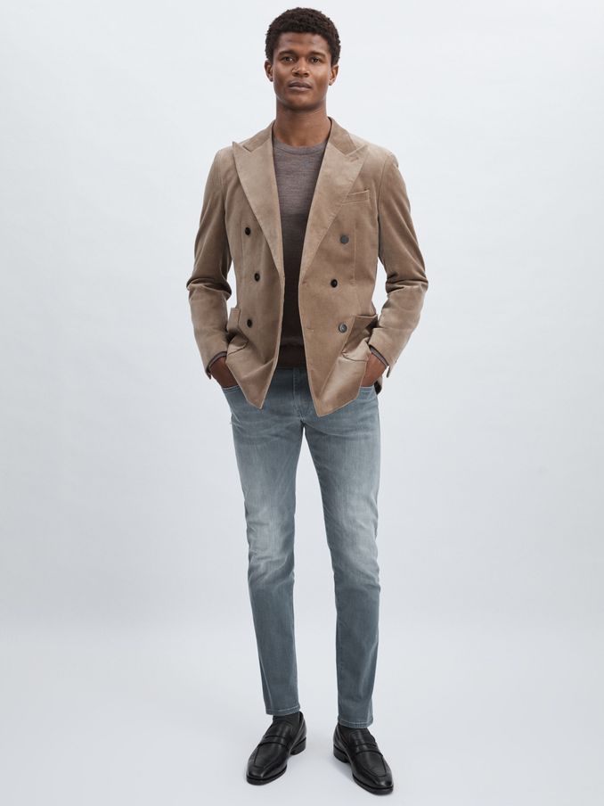 Replay Slim-Fit Hyperflex Jeans in Mid Grey (E82421) | US$147