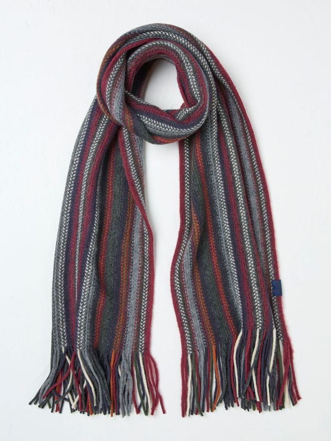 Navy Vertical Stripe Scarf (E82481) | €21