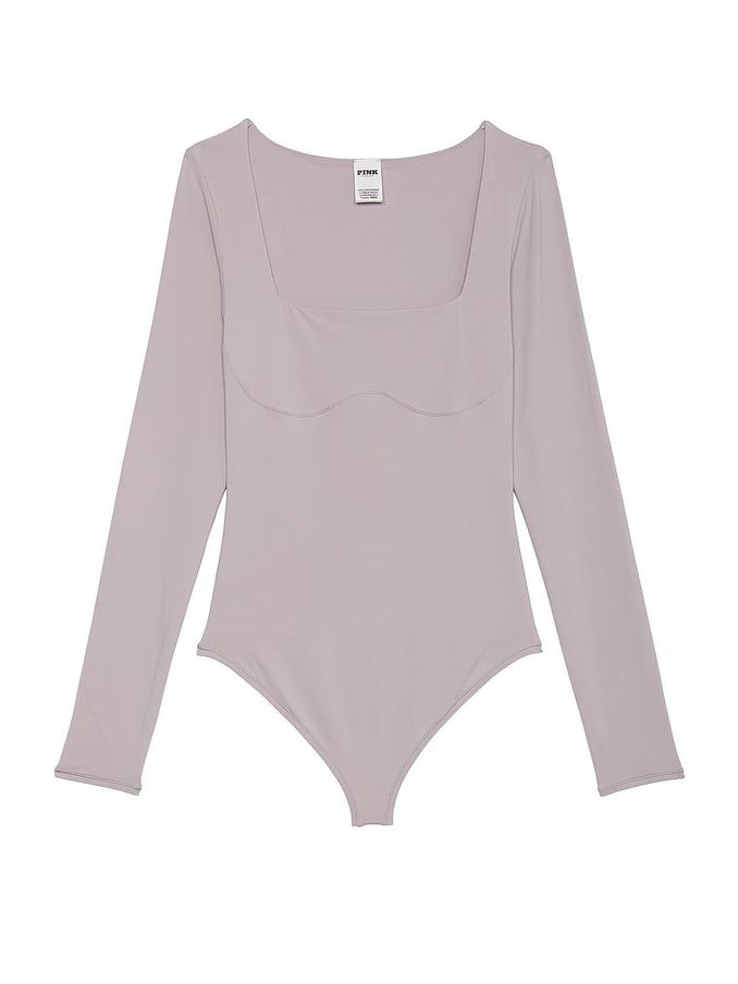 Dusty Purple Square Neck Soft Stretch Bodysuit (E82556) | €45