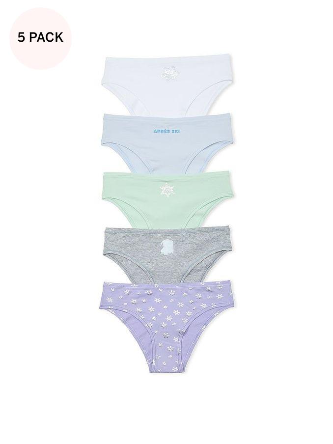 White/Purple/Green/Blue/Grey Cheeky 5 Pack Knickers (E82558) | €31