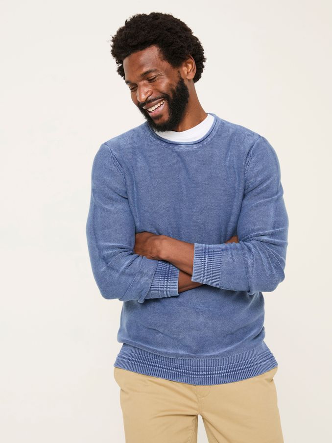 French Navy Berwick Laundered Crew Neck Jumper (E82827) | $76