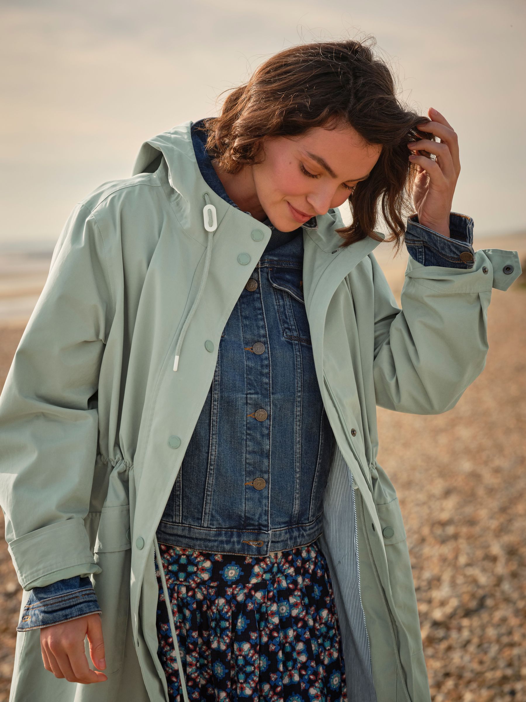 Lola Light Green Lola Waterproof Long Coat (E84467) | €145