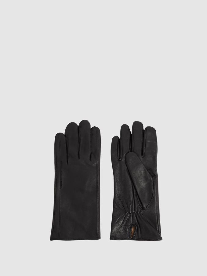 Leather Gloves in Black (E84634) | €85