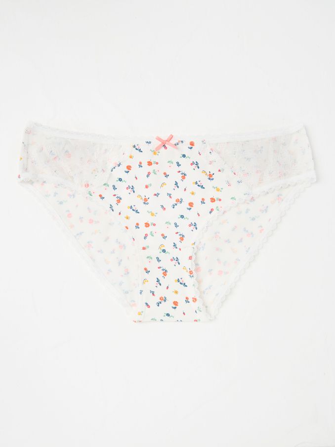 White Floral Mini Knickers (E86322) | €11.50