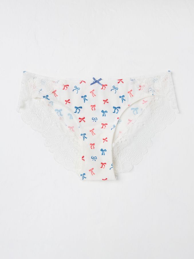 White Bow Cheeky Knickers (E86367) | €11.50