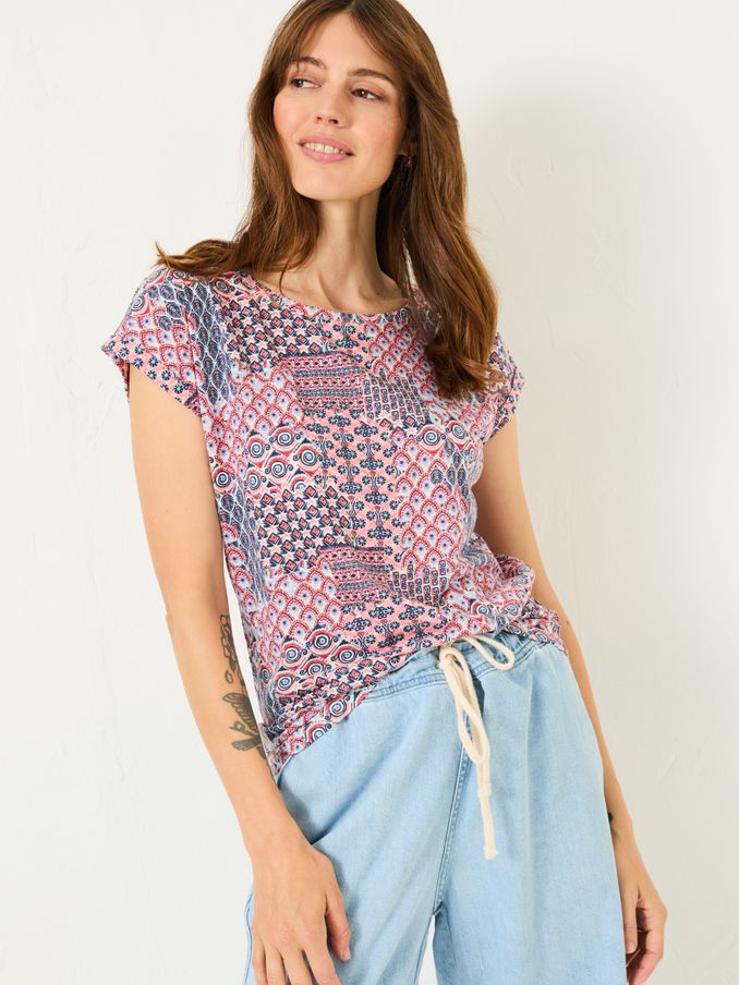 Ivy Ivory Geo Patch T-Shirt (E86586) | $46