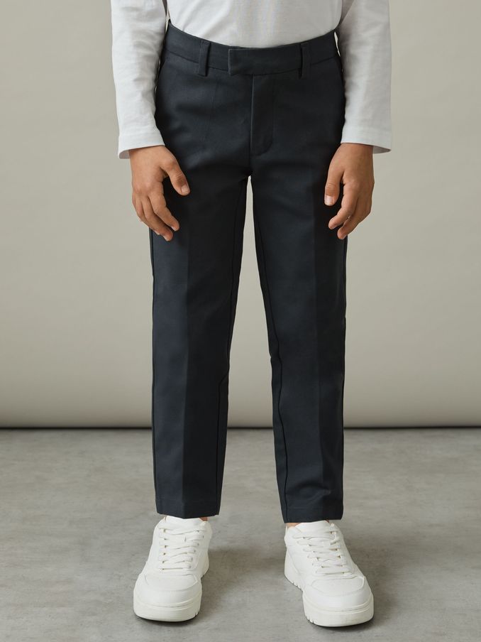 3-9 yrs Slim Fit Tapered Chinos in Steel Blue (E86660) | US$60