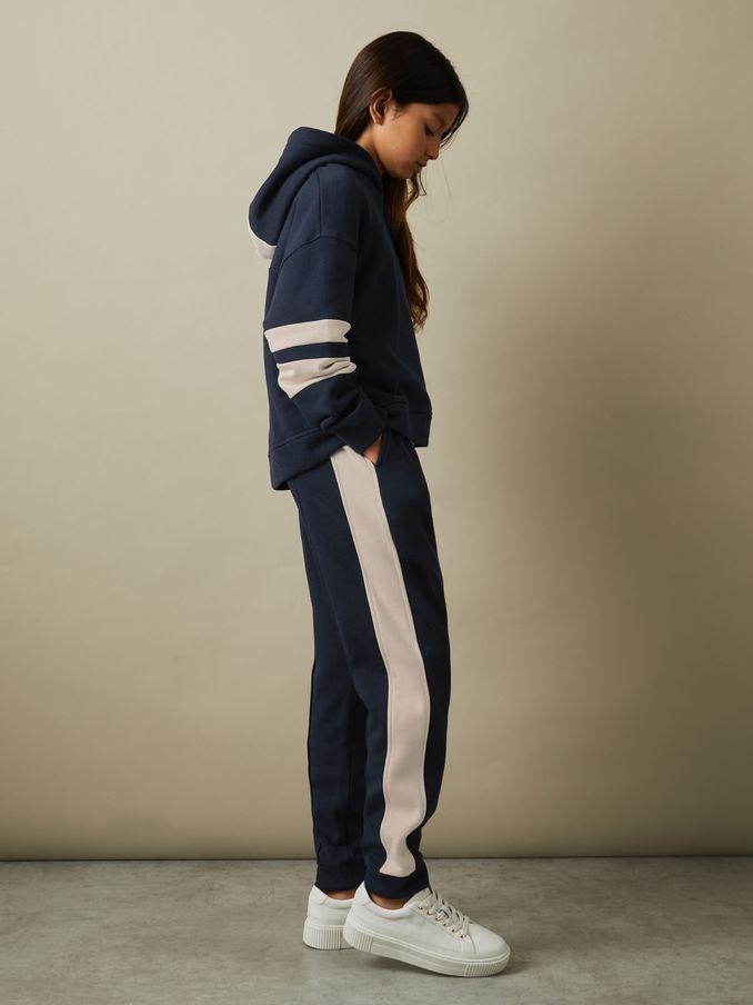 4-9 yrs Cotton Blend Colourblock Hoodie and Joggers Set in Navy (E86668) | €95