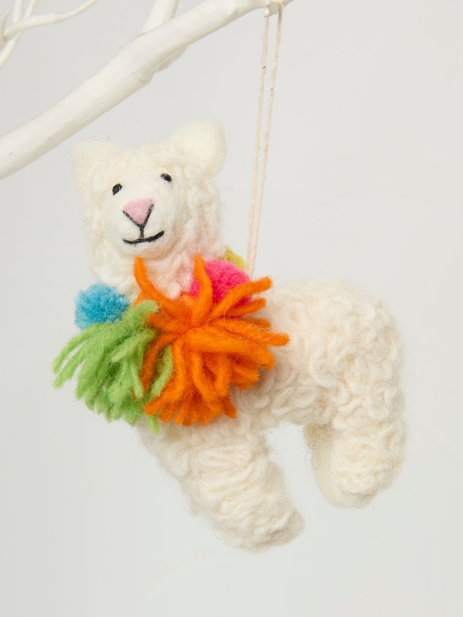 White Alpaca Easter Decoration (E88473) | $15