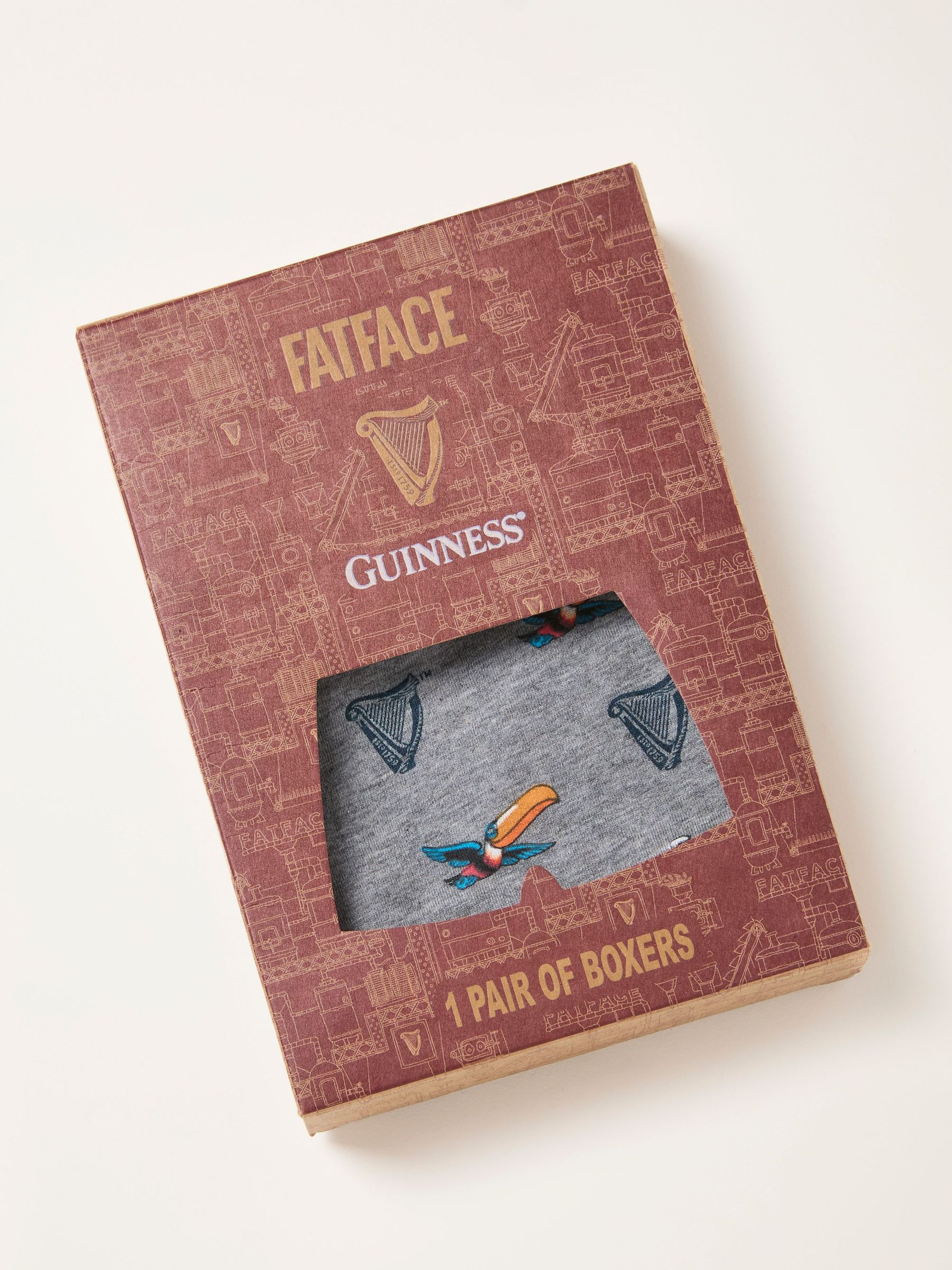 Grey Guinness Boxers in a Gift Box (E88501) | €16.50