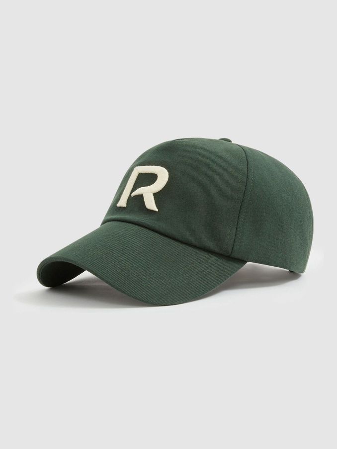 Twill Logo-Embroidered Cap in Green/Ivory (E88902) | CA$72