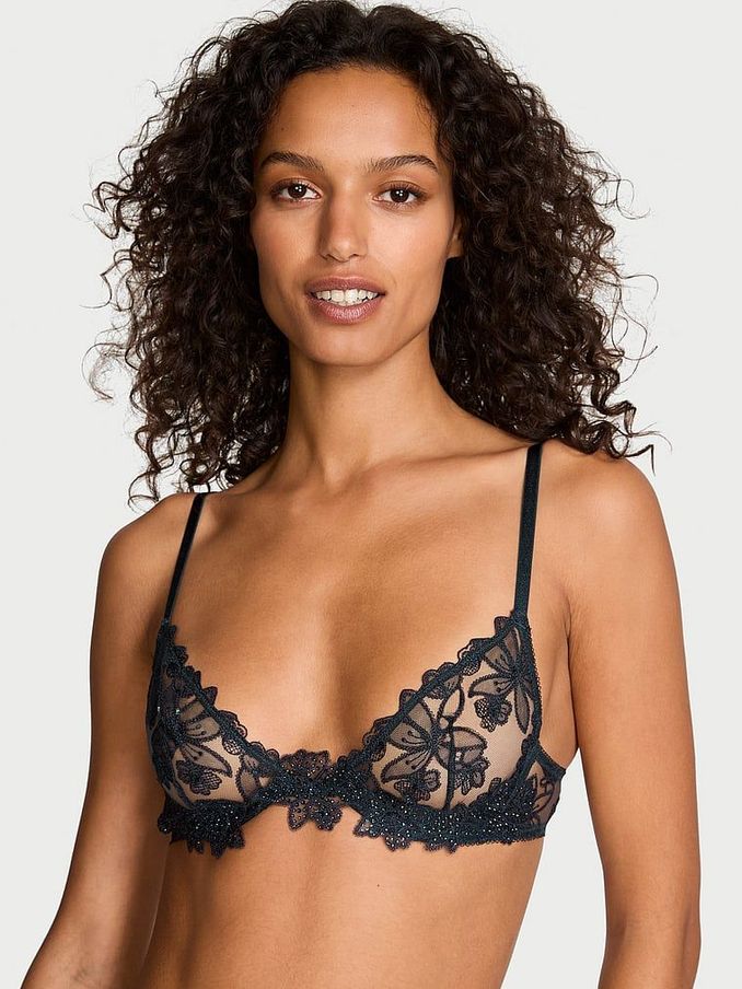Dark Twilight Blue Ziggy Unlined Demi Bra (E89490) | €37