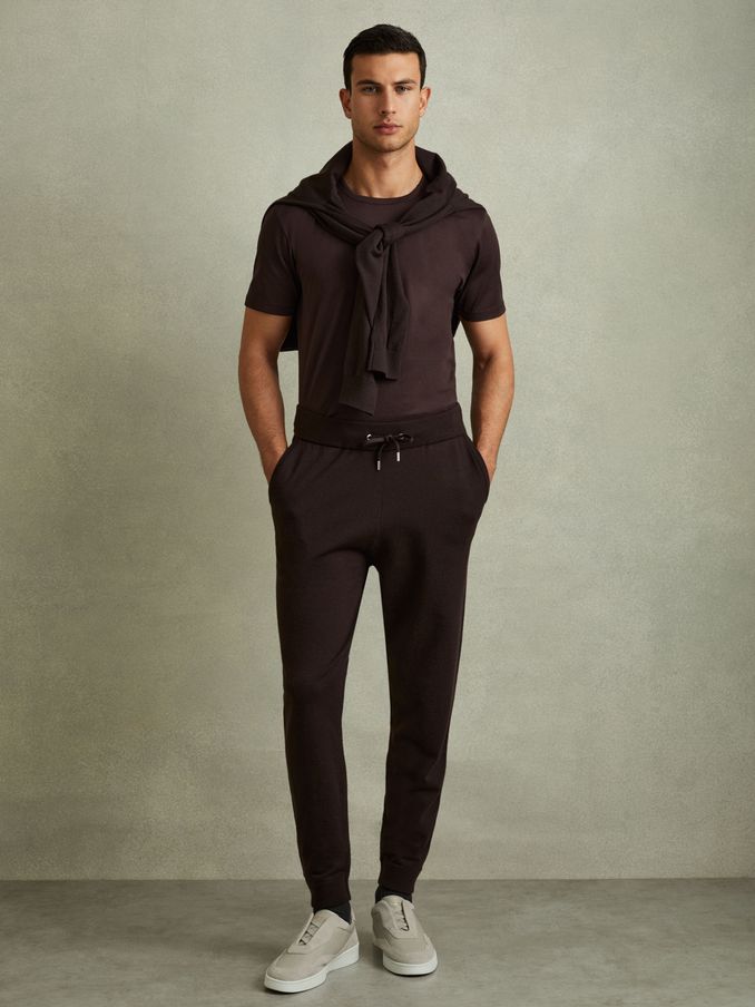 Mercerised Crew Neck T-shirt in Hazel (E89934) | 160 QAR