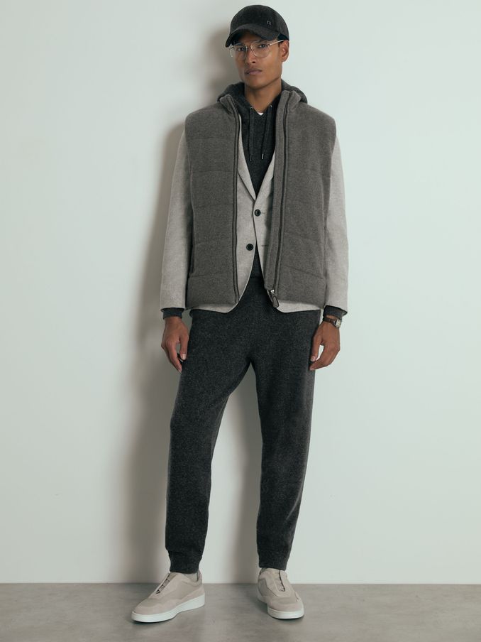 Atelier Cashmere Blend Joggers in Charcoal Melange (E89967) | €167