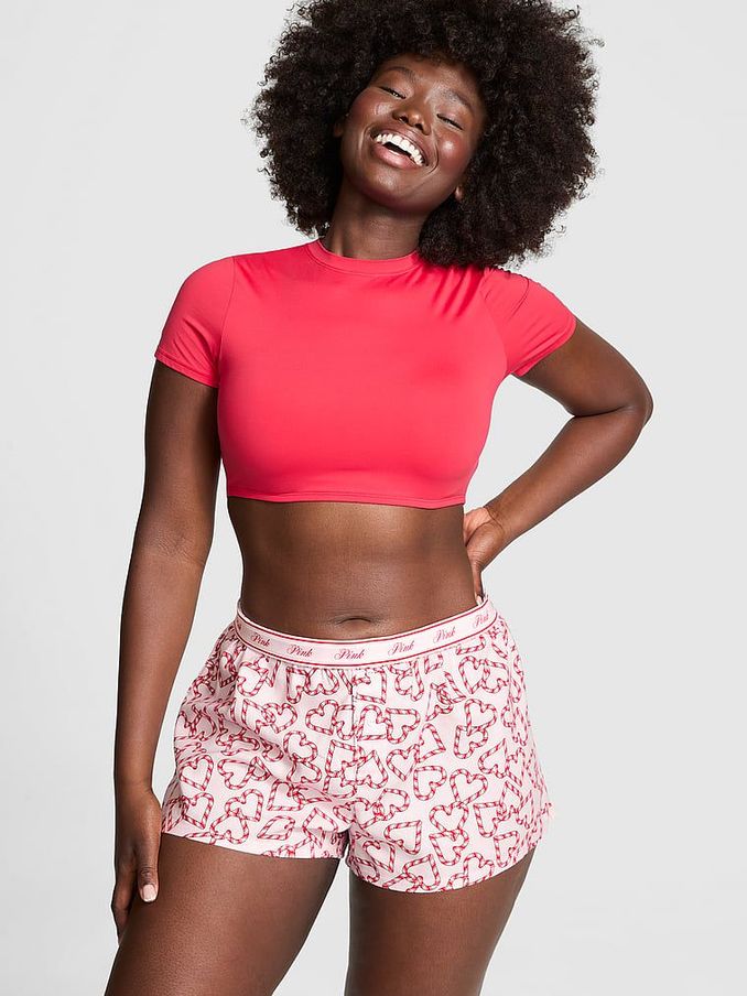 Pink Tulip Candy Cane Short Pyjama Bottoms (E91756) | €29