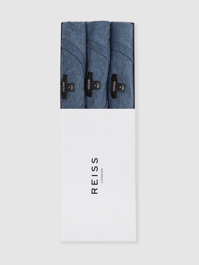 3 Pack Of Crew Neck T-Shirts in Airforce Blue Multi (E92570) | US$60