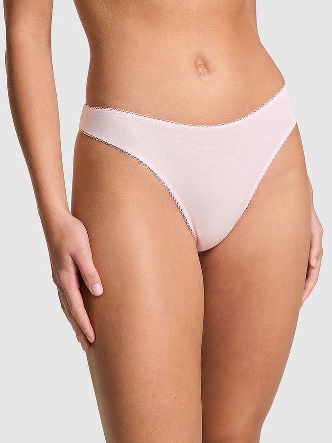 Pink Tulip Thong Cotton Knickers (E93060) | €4