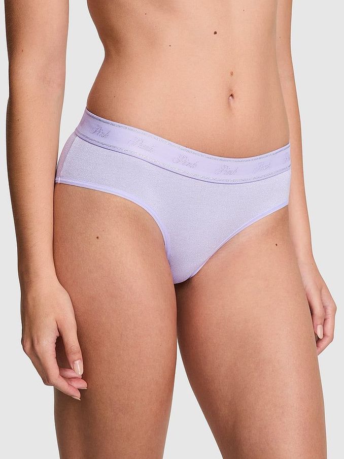 Purple Cloud Hipster Cotton Logo Shimmer Knickers (E93067) | €4