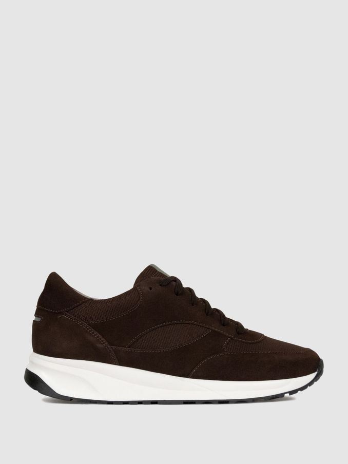 Unseen Footwear Suede and Mesh Rozel Trainers in Brown (E95764) | €168